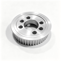 Poulie de courroie de distribution personnalisée HTD GT2 XL MXL T5 S3M à double bride, à gorge pour axe conique, à alésage carré, usinée CNC, anodisée, fabrication OEM
