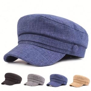 Chapeau de soleil décontracté pour femme, style béret, en lin imitation respirant, idéal pour le printemps, l'été et l'automne, pour le quotidien, le sport et la plage - Product Image 2