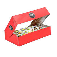 Caja de Sushi Cuadrada de Cartón Blanco Reciclado Ecológico con Diseño Plegable y Laminado, Envase de Alimentos Portátil de Papel Kraft
