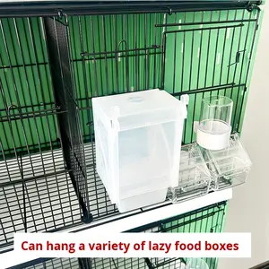 Yeşim Kuşu, Kanarya, Altın Kuşu, Gri Kırlangıç, Büyük Altın Sarısı için Metal Katlanabilir Üretim Kafesi Plastik Tepsi Kutu Ambalajı - Product Image 5
