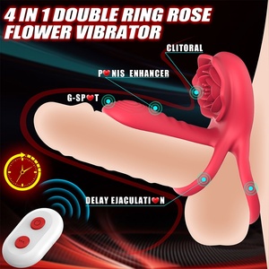 Fernbedienung Multifunktions-Vibrator Schock Paar Verzögerung Ejakulation Cockring Vibrations ringe Paar Sexspielzeug Penis ringe - Product Image 2