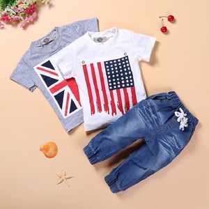 เสื้อผ้าเด็กคุณภาพสูงขายส่งแบบใหม่ ชุดเสื้อผ้าแฟชั่นสำหรับเด็กผู้ชายและกางเกงขายาวผู้ชาย - Product Image 2