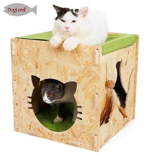 OSB tablero gato <span class=keywords><strong>hamaca</strong></span> <span class=keywords><strong>de</strong></span> <span class=keywords><strong>madera</strong></span> casa perrera cama Cueva del Gato - Product Image 4
