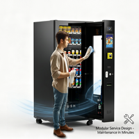 Pequeña Máquina Expendedora Refrigerada para Alemania, Compacta, con Vidrio de Triple Panel, Monitoreo Remoto SDK, Cumple con ADA y CE