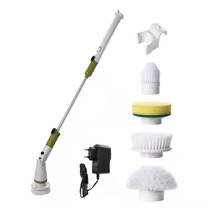 Alat pembersih Ultrasound 2 in 1, pegangan panjang dapat dilepas alat pembersih sikat Toilet barang berguna untuk rumah plastik tangan IPX5 - Product Image 1