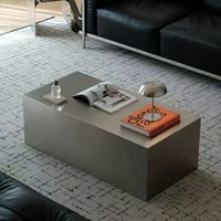 Table basse rectangulaire en acier inoxydable LS L2641021, style mid-century modern, pour salon