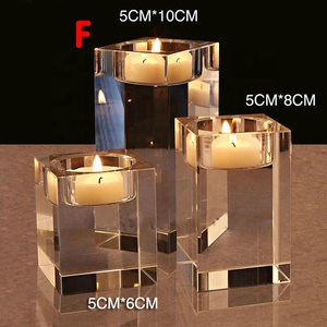 European Style Square Crystal Candle Holder <strong>Glass</strong> <strong>Candlestick</strong> for Party Home Wedding Decoration - Product Image 4