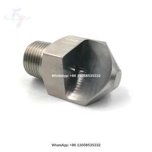 FY Stainless Steel Sendok Berbentuk Tipe Sudut Sempit Datar Kipas Angin, deflektor Intensitas Tinggi Cuci Vee Jet Nozzle