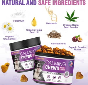 OEM/ODM Masticables Suaves Calmantes para la Ansiedad por Separación con Polvo de Semillas de Cáñamo Orgánico - Seguros para Gatos y Perros, Apoyo Inmunológico - Product Image 2