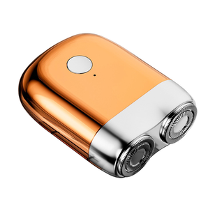 Rasoir électrique rotatif en métal pour hommes avec double lame, batterie Li-ion rechargeable, rasoir facial portable - Product Image 3
