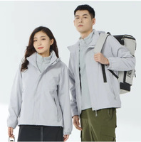 Ensemble de veste bomber à capuche 3-en-1 pour homme et femme, imperméable, coupe-vent, doublure en polaire thermique, tendance hiver