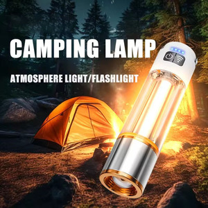 Linterna LED multifunción XPE, lámpara superbrillante con gancho, linterna para acampar al aire libre, resistente al agua, recargable por USB - Product Image 1