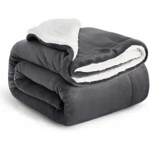 Couvertures Sherpa personnalisées en peluche Queen Size épaisses et chaudes pour lit