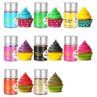 Poudre de teinture à base d'eau, 12 ml, 8 couleurs, 5.1 OZ, ensemble pour la cuisson des biscuits, Fondant, Macaron, pour enfants