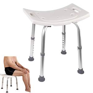 Taburete <span class=keywords><strong>de</strong></span> Ducha Antideslizante, Silla <span class=keywords><strong>de</strong></span> Baño Ajustable Ligera y Segura para Personas Mayores, Discapacitadas, Embarazadas, Postoperatorias - Product Image 1