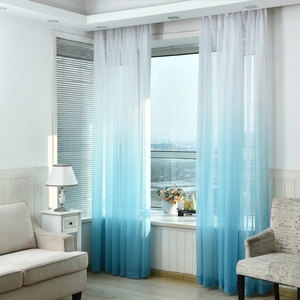 Gradiente tenda multicolore ad alta trasparenza semplice colore solido personalizzato all'ingrosso mantovane divisorio per stanza <span class=keywords><strong>tende</strong></span> da soggiorno - Product Image 6