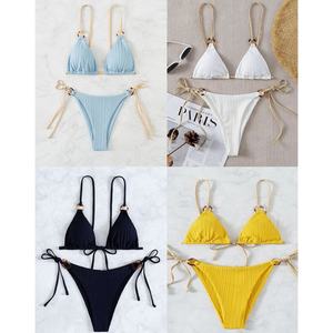 Traje de Baño OUTPACE Clásico de Corte Minimalista con Lazos, Tejido Acanalado Suave, Fabricante de Trajes de Baño - Product Image 2