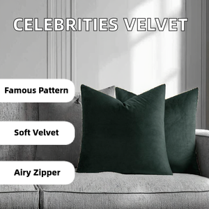 Celebrities Pattern Modern <b>Knitted</b> Velvet Breathable Zipper Closure Square <b>Throw</b> Pillow Covers Set Sofa Bedroom Car 18x18 Inches - Product Image 2
