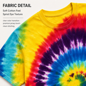 <span class=keywords><strong>Camiseta</strong></span> Tie Dye Personalizada con Certificación GOTS y OEKO-TEX, 220 g/m², Algodón, para Festivales, Fabricante de Ropa Urbana con Marca Privada OEM - Product Image 2