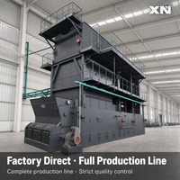 20T/jam Sirkulasi Alami Tinggi Horizontal Chain Grate Biomassa Kayu/Pellet Berbahan Bakar Batubara Otomatis Industri Boiler Air Uap