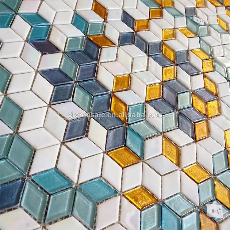 Rombo di mosaico di Arte di piastrelle murale mosaico modello mosaico di puzzle personalizzato
