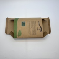 Boîte en papier kraft écologique recyclable avec revêtement UV doré, design pliable et creux, boîte d'emballage