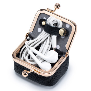 Mini organizador de joyas de cuero genuino, monedero Vintage moderno, cierre de beso, estuche de viaje portátil pequeño <span class=keywords><strong>para</strong></span> caja de bolsa de <span class=keywords><strong>joyería</strong></span> - Product Image 6