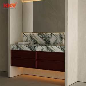 Diseño KKR de Calidad, Lavabo Moderno con Encimera de Mármol de Color <span class=keywords><strong>para</strong></span> Baño, Mueble de Pared <span class=keywords><strong>para</strong></span> <span class=keywords><strong>Lavamanos</strong></span> y Sanitario - Product Image 3