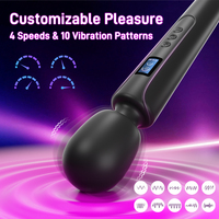 Masseur vibrant portatif grand format avec écran LCD pour le cou, les épaules, le dos, les bras et les jambes – Soulagement de la douleur – Produits de massage