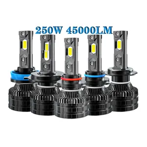 Yf 공장 45000lm 250W CANBUS 준비 조명 부품 h11 h7 EMC 4580 CSP 자동차 led 전구 오토바이 h4 led 헤드 라이트