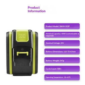 Batteria a stato solido di ricambio <span class=keywords><strong>WORX</strong></span> 21V 3000mAh 18650-5S2P ampiamente compatibile per chiave a impulsi e smerigliatrice angolare senza fili, potenza stabile - Product Image 3