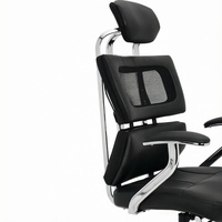 Chaise de bureau exécutive ergonomique moderne en maille, réglable, avec base en acier et accoudoirs ajustables, vente directe usine