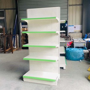 Xingye Factory White Double Gondola Estantes Metalicas Island Grocery Retail <strong>Mini</strong> Gondola Shelving Tradeshow <strong>Supermarket</strong> - Product Image 5