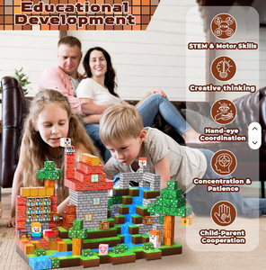 Set de Bloques de Construcción Magnéticos Personalizados, Granja en Cubos, Animales de Granja en 3D, Juguete Educativo STEM de Ensamblaje para Niños, Paisaje DIY - Product Image 5