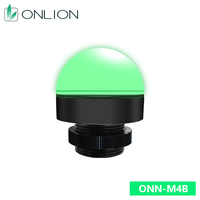 Сигнальная колонна ONN Factory Made полусферической формы, 1 слой, 3 цвета, предупреждающий свет RYG, 50 мм, DC 12/24В, M4B-50, зуммер опционально