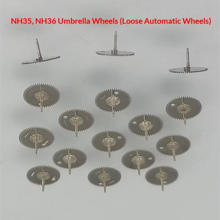 Rueda automática plateada Nh35nh36 con rueda de paraguas dispersa