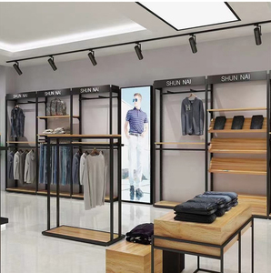 Conception de magasin de vêtements, présentoir de vêtements personnalisé haut de gamme, armoires de présentation pour vêtements d'affaires pour hommes - Product Image 1