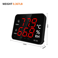 Thermomètre hygromètre numérique à affichage LED rouge RC705-A, mural, pour intérieur, avec capteur intégré, OEM ODM