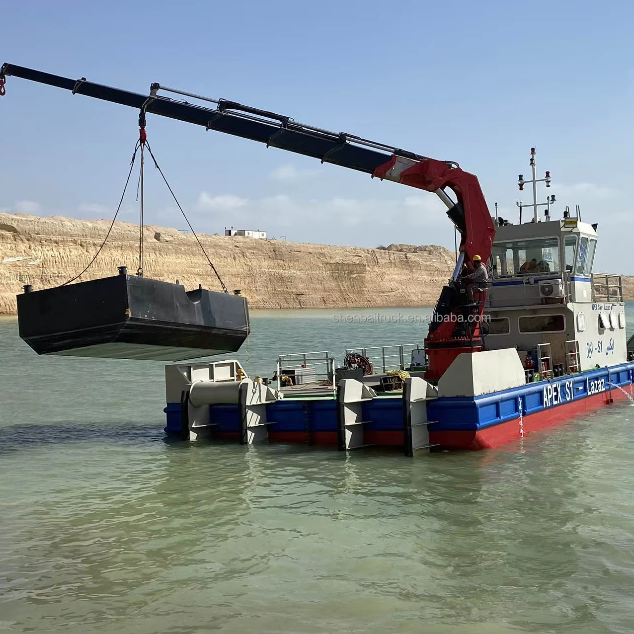 Shenbai, завод, 7 тонн, 8 тонн, 10 тонн, лодочный кран, плавучий морской палубный кран, судовой кран, распродажа