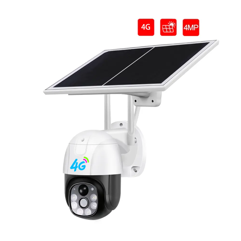 V380 WLAN Solar CCTV Kamera vollfarbige Nachtsicht-Aufnahme Sicherheit 3 MP 4 G SIM-Karte Außenbereich Solar-Sicherheitskamera