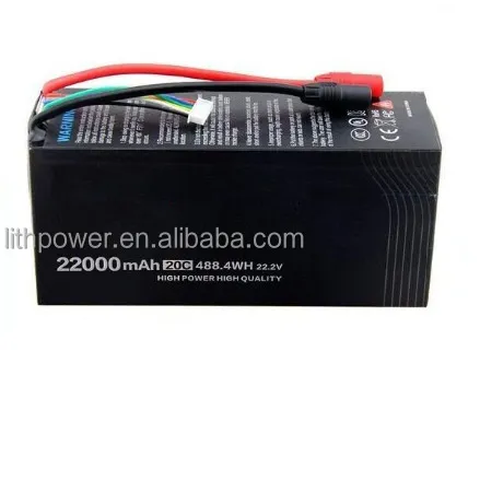 الجملة سوبر الجرافين 22000mAh 22.2V 20C بطاريّة ليثيوم قابلة لإعادة الشحن لطائرة بدون طيار/الطائرات بدون طيار مصنع في الصين