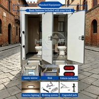 Offre Spéciale : Cabine Sanitaire Portable de Luxe à 2 Postes avec Climatisation, Douche et Lavabo pour Événements Extérieurs, Mariages et Chantiers