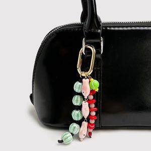 Grazioso Ciondolo a Forma di Pesce in Ceramica con Perline, <span class=keywords><strong>Portachiavi</strong></span> Decorativo Fatto a Mano per Borse da Donna - Product Image 2