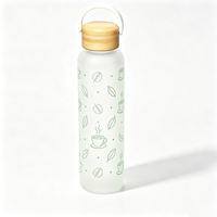 Bouteille en verre borosilicate résistant à la chaleur de 550 ml avec impression intégrale et revêtement en silicone souple – Vente en gros