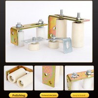 Support auxiliaire de fixation pour roue de guidage de porte coulissante, en nylon et acier, anti-magnétique, épaissi, pour rouleau de positionnement