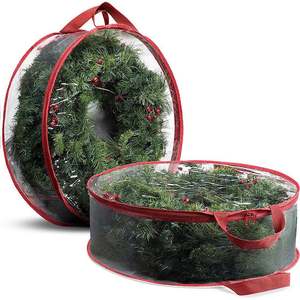 Practical PVC Transparent <b>Storage</b> Bag WaterProof Christmas Wreath <b>Storage</b> <b>Container</b> - Product Image 3