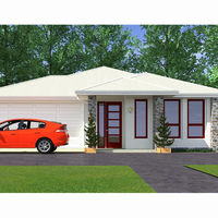 Maison préfabriquée écologique, design moderne, 100 m2, villa de luxe à un étage, maisons en acier