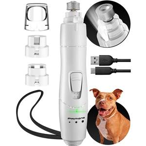 Primens – meuleuse à ongles pour chien, rechargeable avec lumière LED, pour chiens de grande, moyenne et petite taille, outil de soin des ongles pour animaux de compagnie, matériau ABS - Product Image 1
