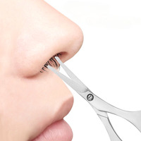 Ciseaux de beauté professionnels pour une utilisation sécurisée, en acier inoxydable, à pointe ronde, pour les poils du nez