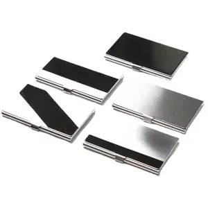 Cheap Promotional Stainless Business Name Card Case with logo printing Credit Card Holder